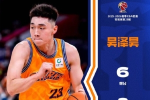 媒体人：前上海男篮球员吴泽昊新赛季有望加盟NBL上海玄鸟