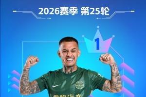【直播吧】中超第25轮最佳：米特里策当选！3球1助完美表现