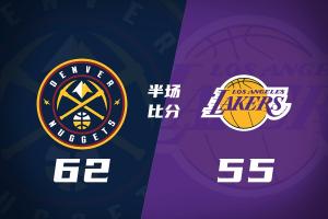 约基奇7中6掘金半场领先湖人7分！77疯狂被包夹展现巨星调整能力